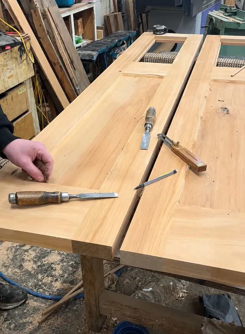 Solid timber door by D.J. Morrison, Christchurch