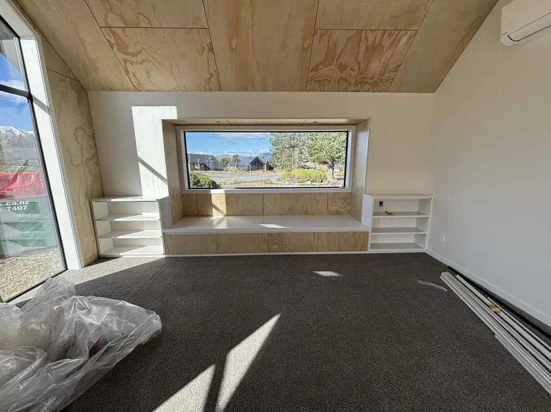 Ply lined window seat by D.J. Morrison, Christchurch